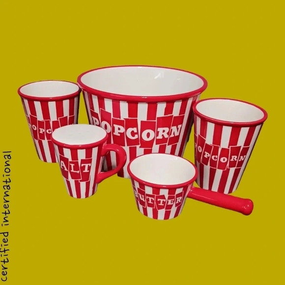 Certified international ceramic 5pcspopcorn set